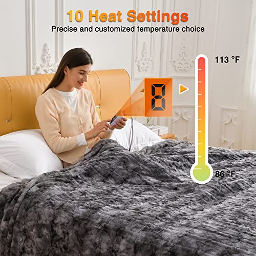 WOOMER Heated Blanket King Size Electric Blanket 90x 100