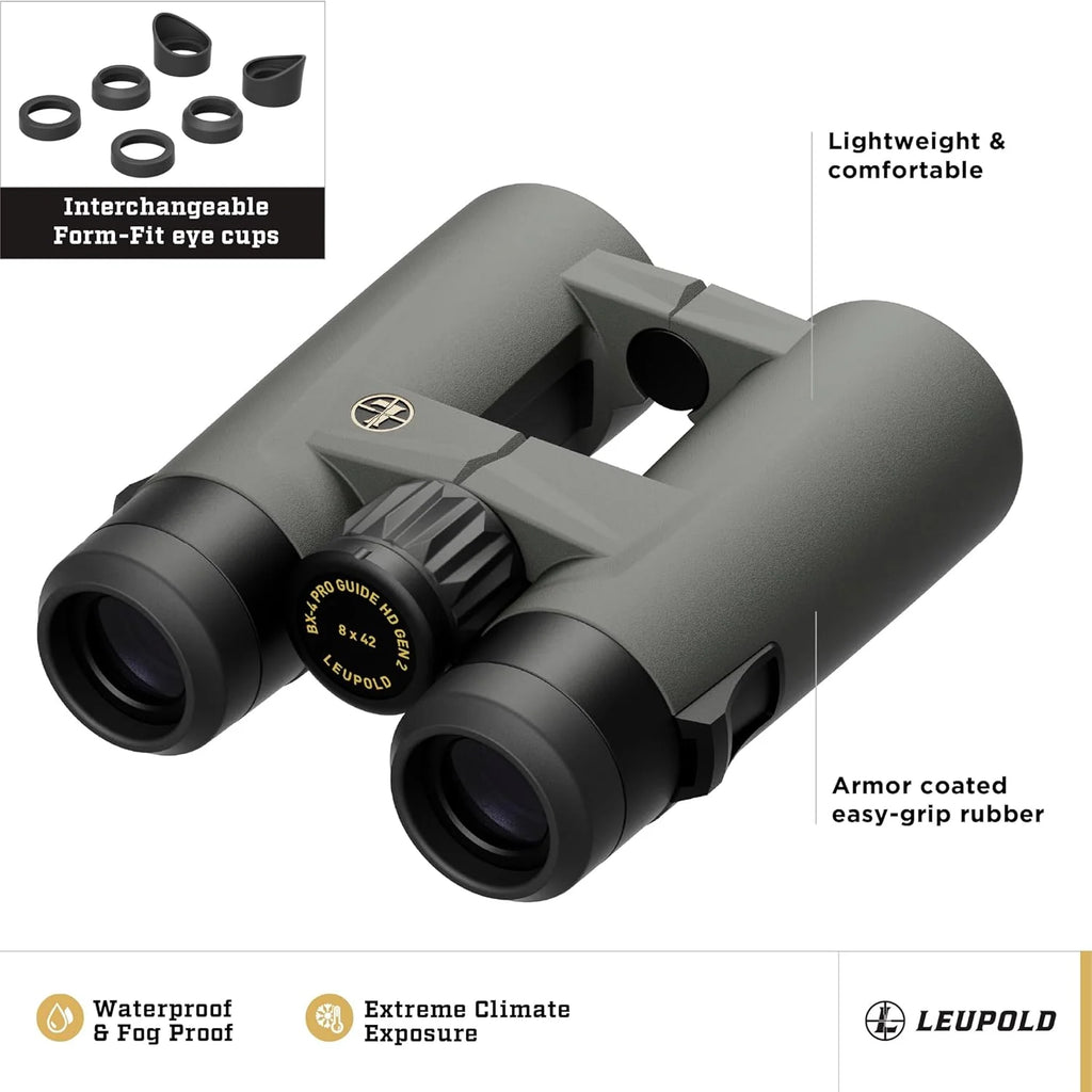 Leupold BX-4 Pro Guide HD Binoculars, 10x42mm Gen 2