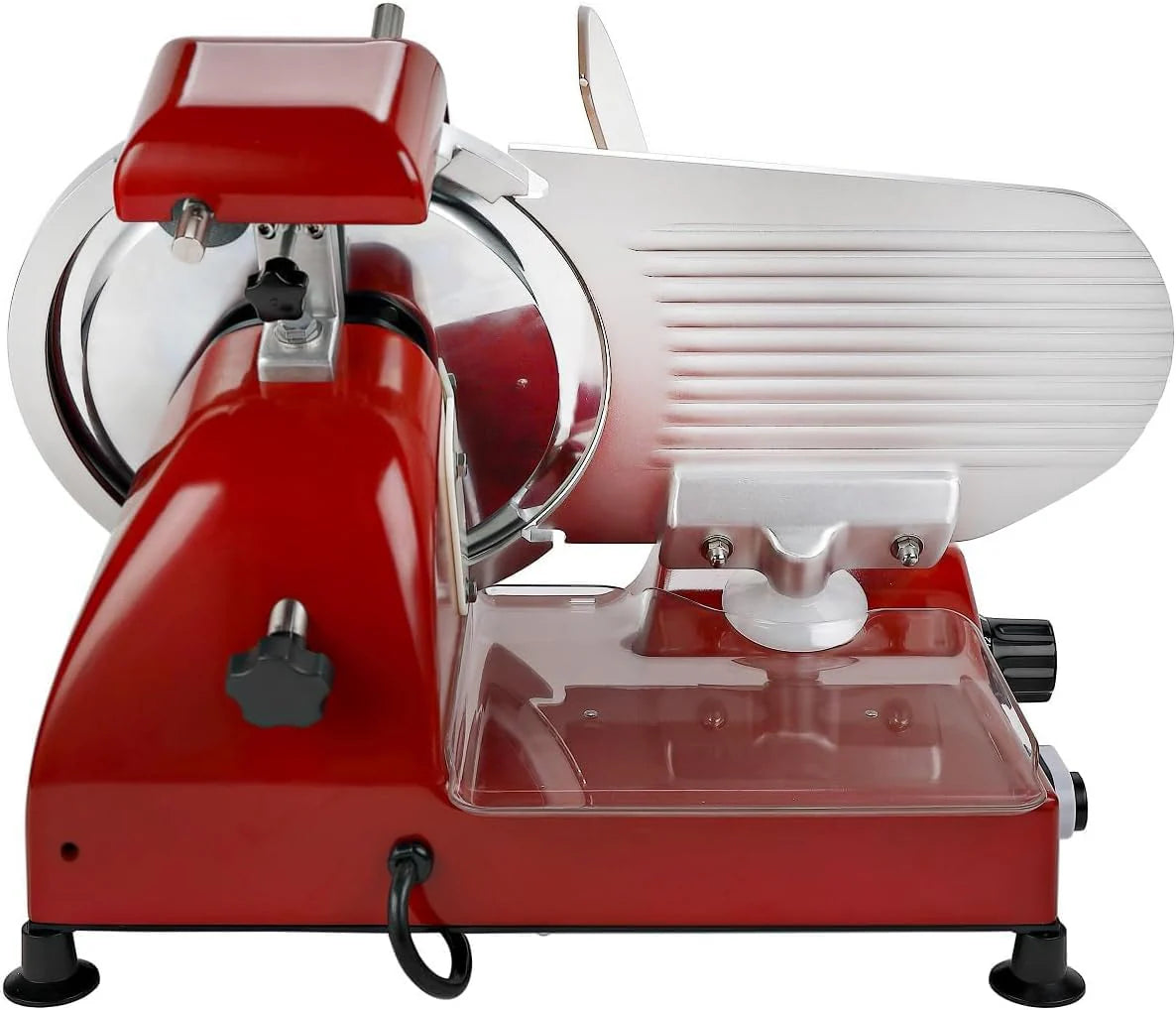 10 Electric Deli Meat Slicer, 240W, Red, Commercial/Home Use