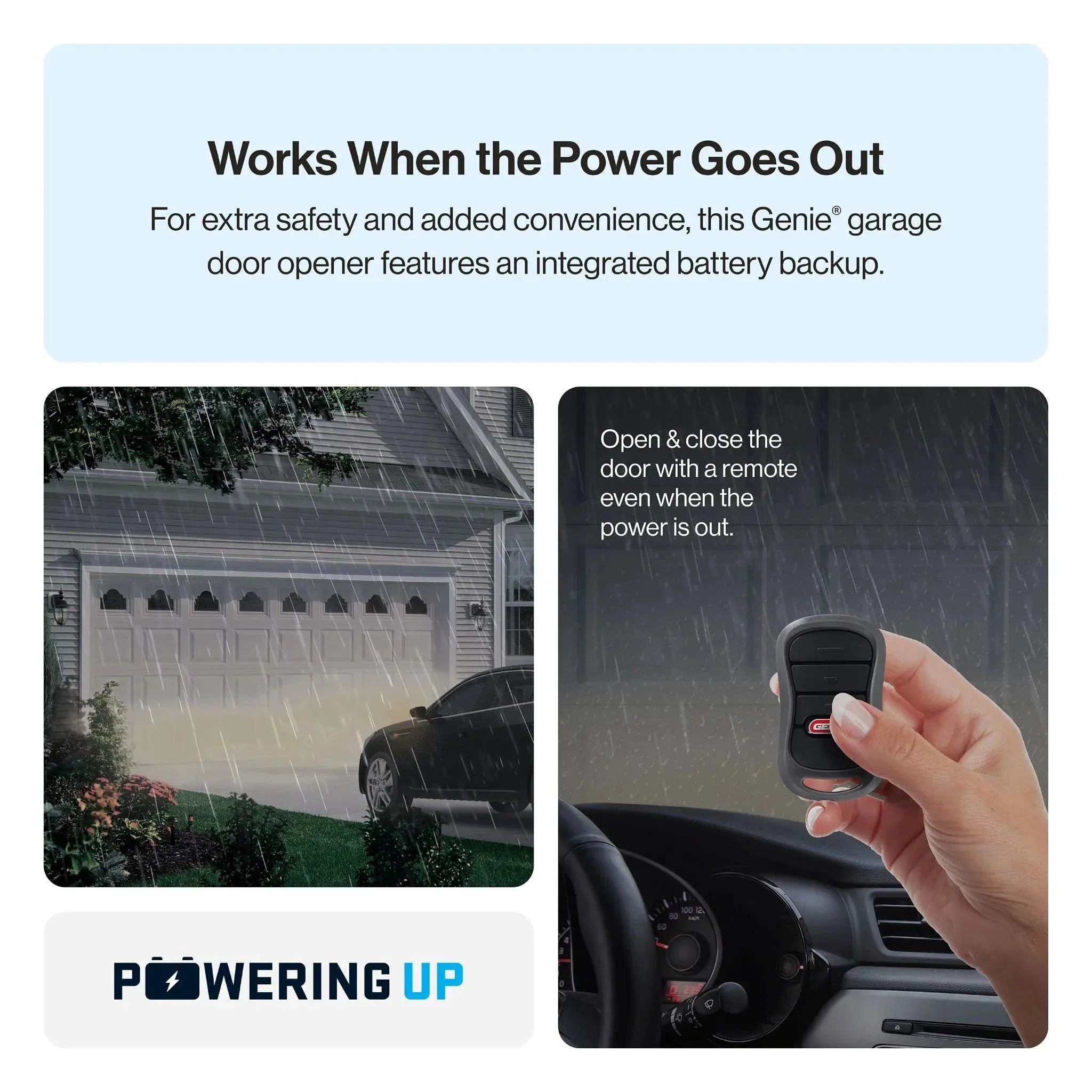 Chain Drive 750 3/4 HPc Garage Door Opener w/Battery Backup - Heavy Duty.