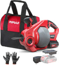 POPULO 20V Cordless Electric Drain Auger-Efficient 25Ft Auto-Feed Drain Snake with Replaceable Cable,2.0Ah Battery,Charger,Storage Bag & Gloves for Kitchen,Bathroom,Shower Pipes (3/4-2)