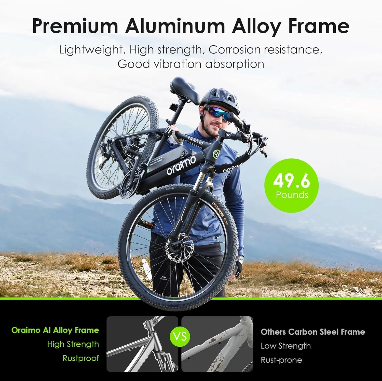 Adult Electric Bike, 350W BAFANG Motor (500W Peak), 4A 3H Fast Charging, 468Wh Li-Ion Battery, 21 Speed Gears, Air Saddle, 45 Miles 20 MPH 26 Mountain Bike Electric Bike, ANSI/CAN/UL2849 Compliant