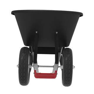 Husky 6 Cu. Ft. Poly Dual Wheel Wheelbarrow with Flat Free Tires