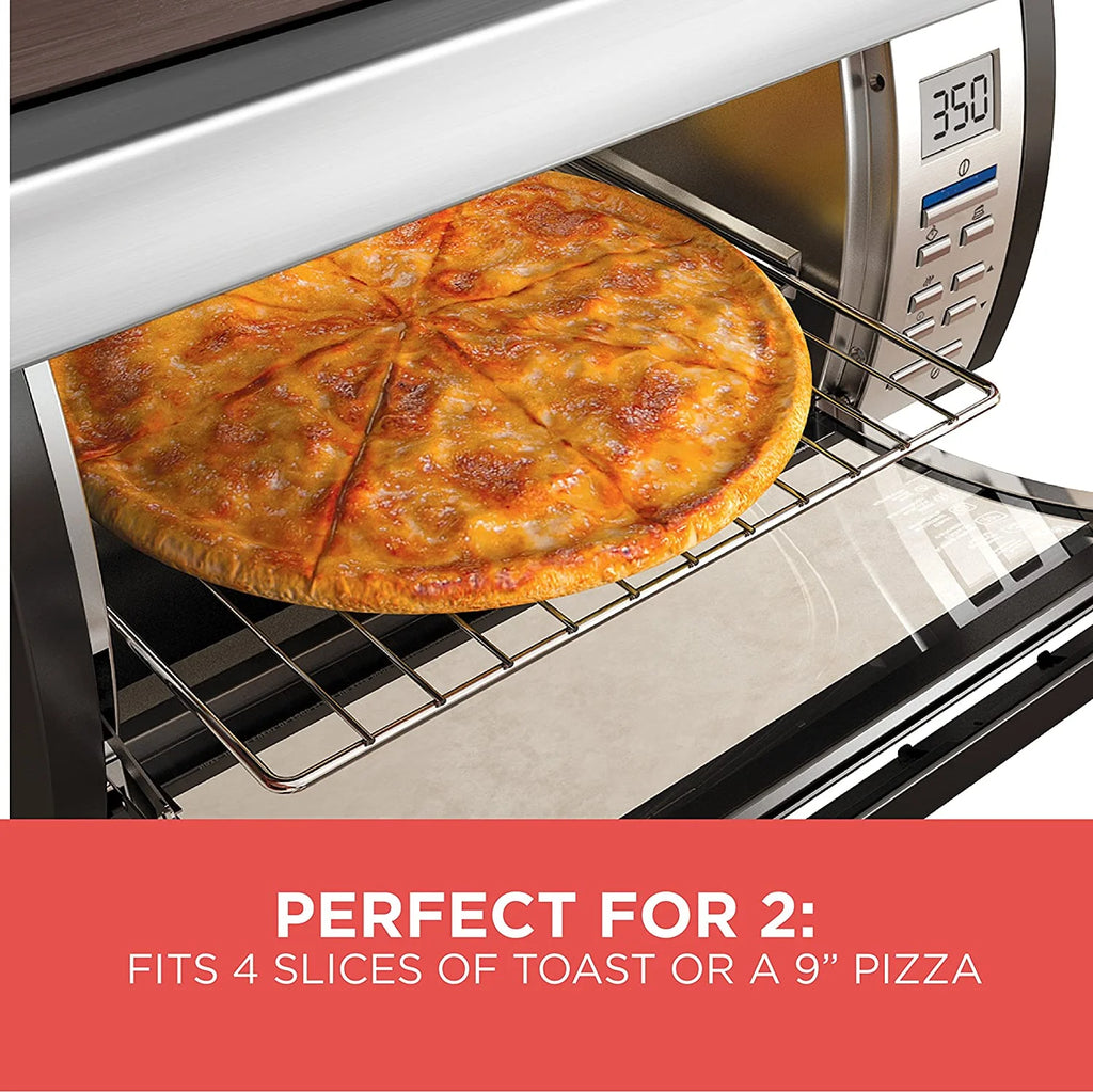 BLACK DECKER SpaceMaker Under Counter Toaster Oven, Digital Controls, Black/Stainless Steel, Fits 9?测?? Pizza or 4 Slices