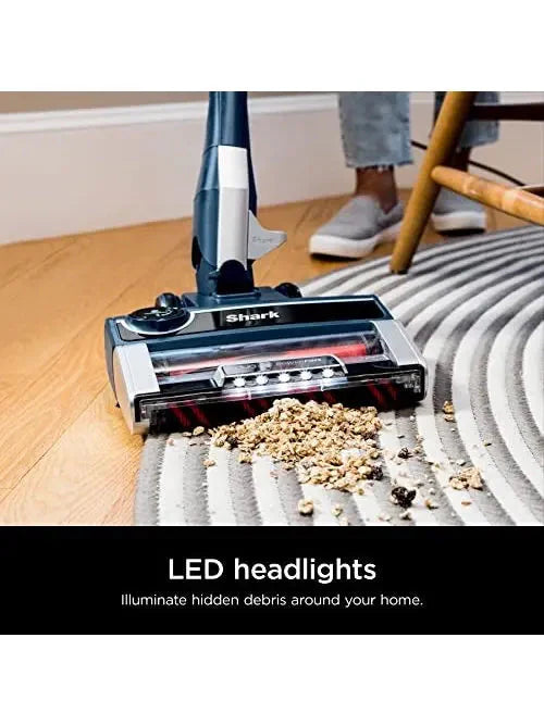 Shark HZ3002 Stratos Ultralight Corded Stick Vacuum with DuoClean PowerFins HairPro, Self Cleaning Brushroll, & Odor Neutralizer Technology, Navy