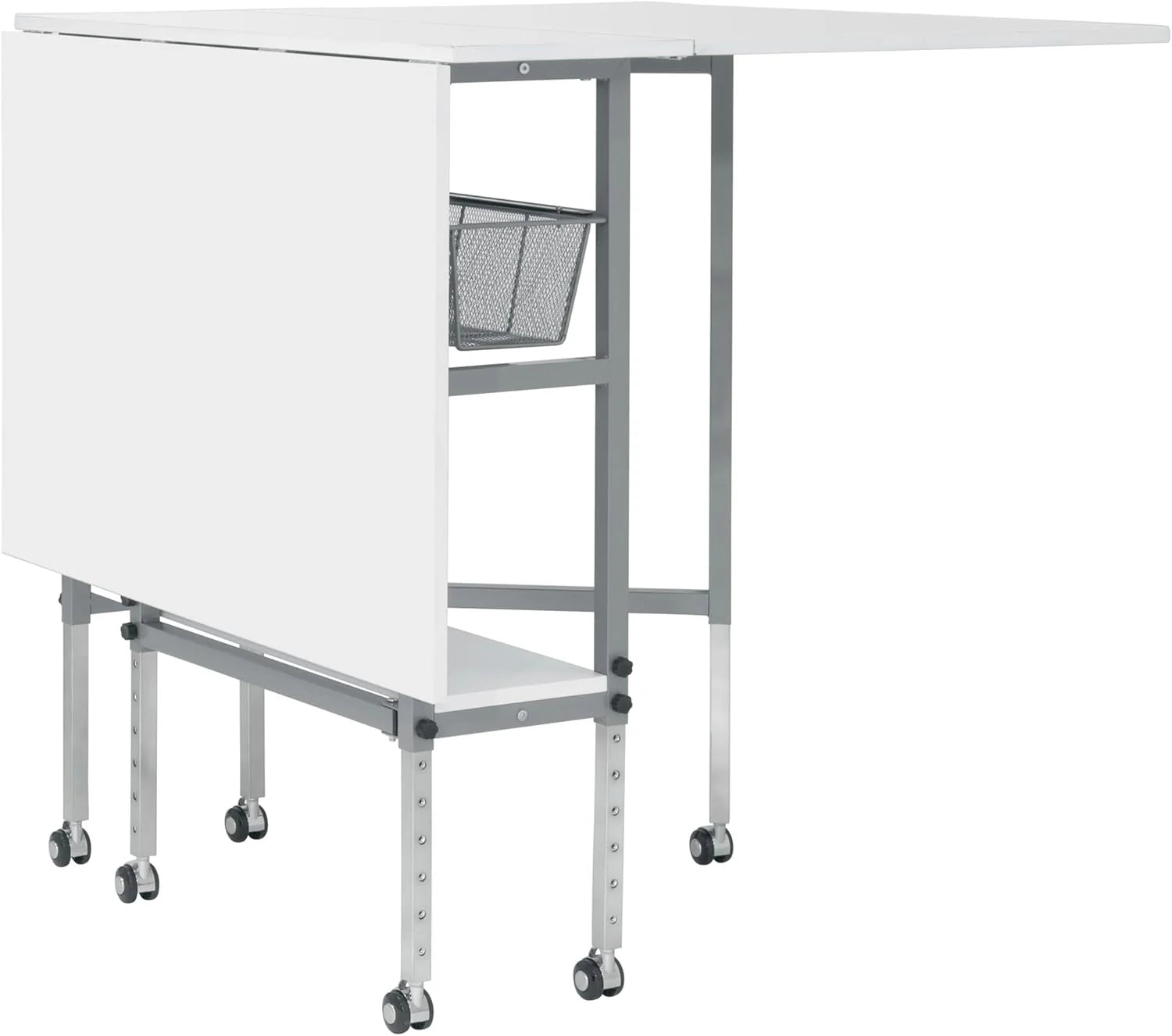 Sew Ready Hobby Cutting Table, 58.75x36.5, White/Silver