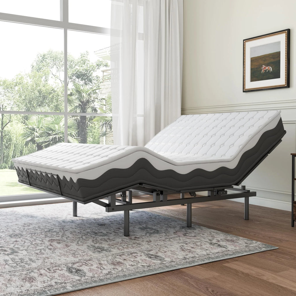 Adjustable Bed Frame -Wireless Remote -Memory Function -Adjustable Bed Base -Head and Foot Lift Incline -Zero Gravity -Quiet Motorfor Lying Down, Reading, Watching TV,Fatigue,BackacheFULL