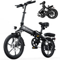 Electric Bike for Adults 500W Motor, 20 mph Folding Ebike, 14/16/20 Adults Electric Bicycles with Smart Uphill, 280.8Wh Battery, 25 Miles PAS Range, Mini E Bikes for Adults and Teens-isinwheel