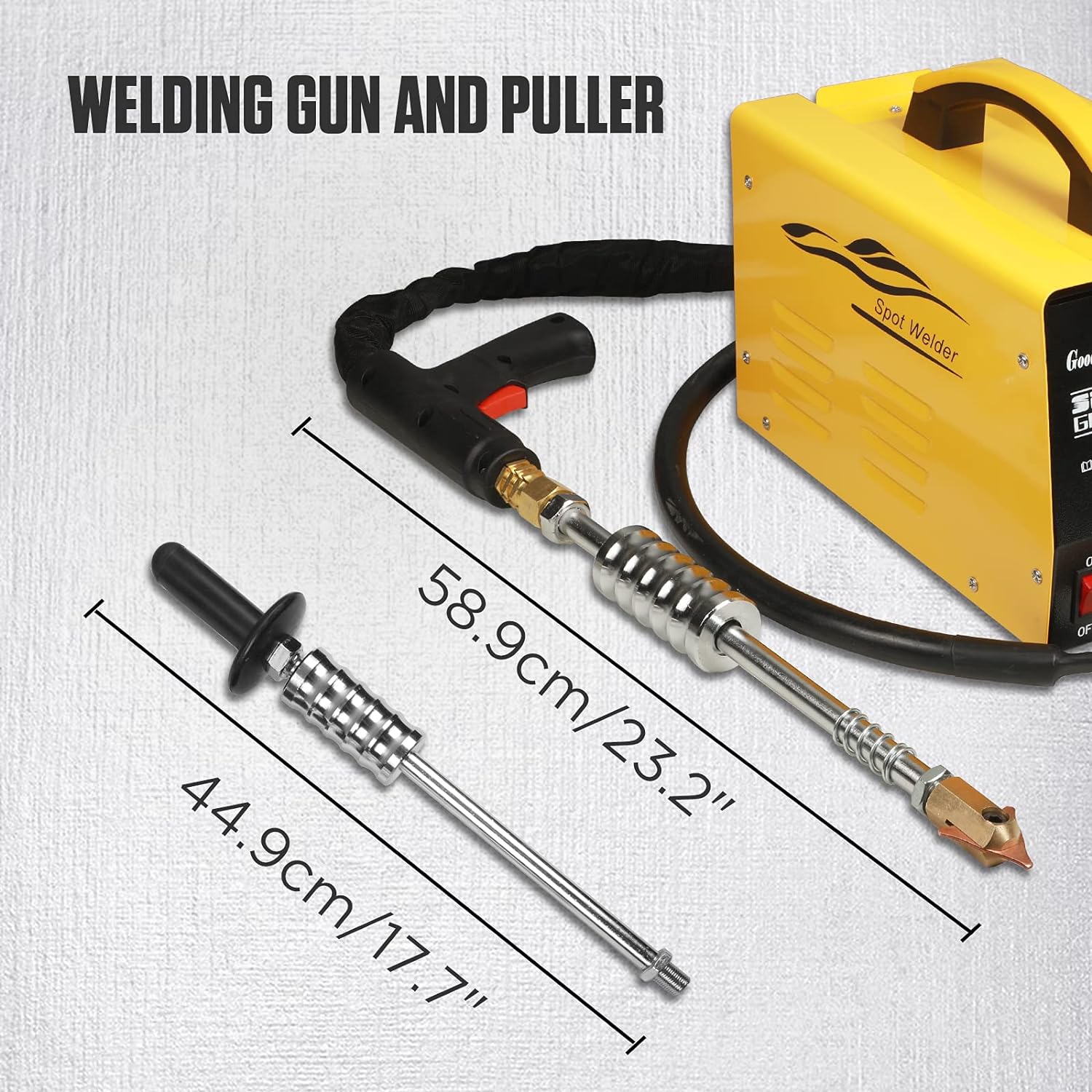 Vehicle Panel Spot Puller Dent Spotter 110V, 3500A Spot Dent Puller Welder, 3KW Car Body Stud Welding Machine Multispot Bonnet Door Repair Tool Kit